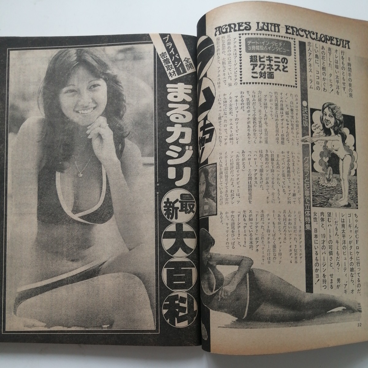 週刊プレイボーイ 昭和51年5月11日号 アグネス・ラム(グラビア+ 週刊プレイボーイ 昭和51年5月11日号 アグネス・ラム(グラビア+