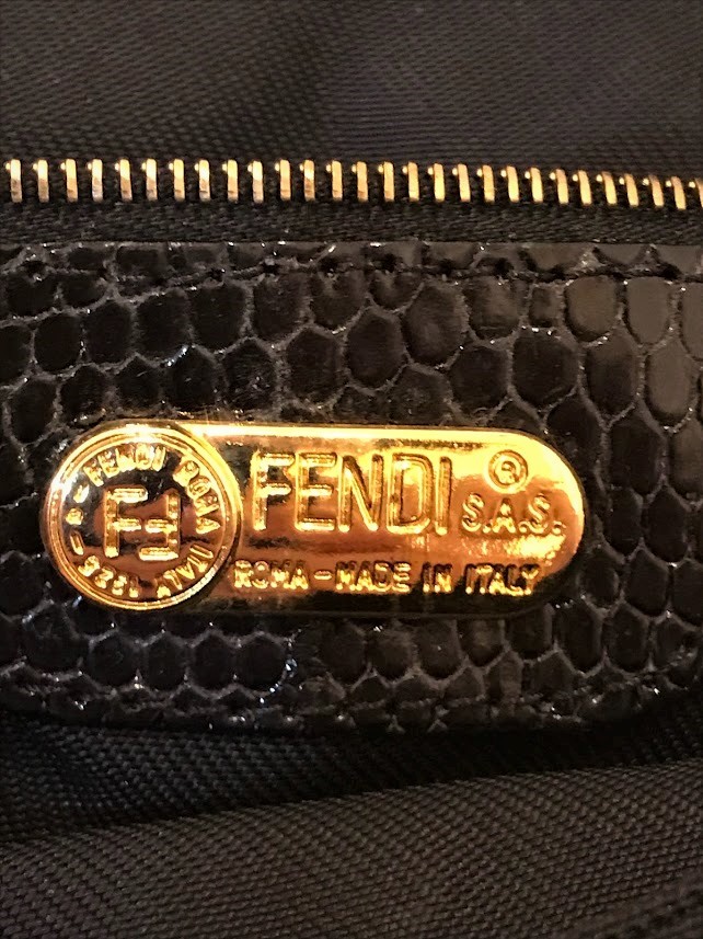 FENDI フェンディ ナイロン×リザード レザー ショルダーバッグ_画像9