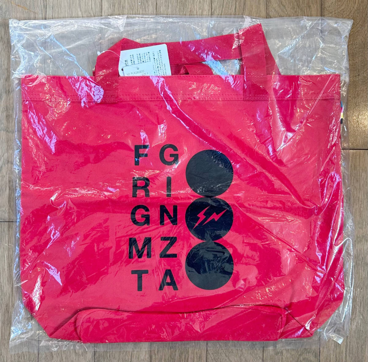 ■THE CONVINI × FRAGMENT 新品未開封 GINZA TOTE BAG RED-F コンビニ フラグメント 藤原ヒロシ トートバッグ