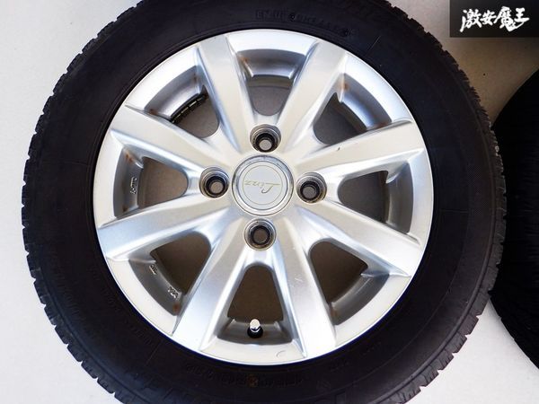 B/S ブリヂストン LINZ A18 13インチ 4J +45 4穴 PCD100 スタッドレス 155/65R13 4本 ワゴンR ラパン アルト ムーヴ ミラ タント_画像3