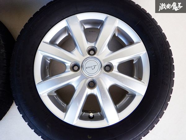 B/S ブリヂストン LINZ A18 13インチ 4J +45 4穴 PCD100 スタッドレス 155/65R13 4本 ワゴンR ラパン アルト ムーヴ ミラ タント_画像2