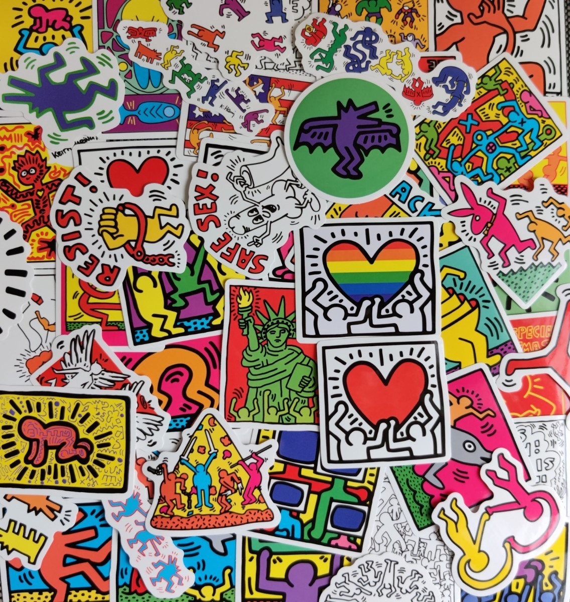 Keith Haring“Art”ステッカー集-A#キース・ヘリング#Keith Haring“Art”Sticker's■Artステッカー集×51枚セット：Special Price！899円_画像1