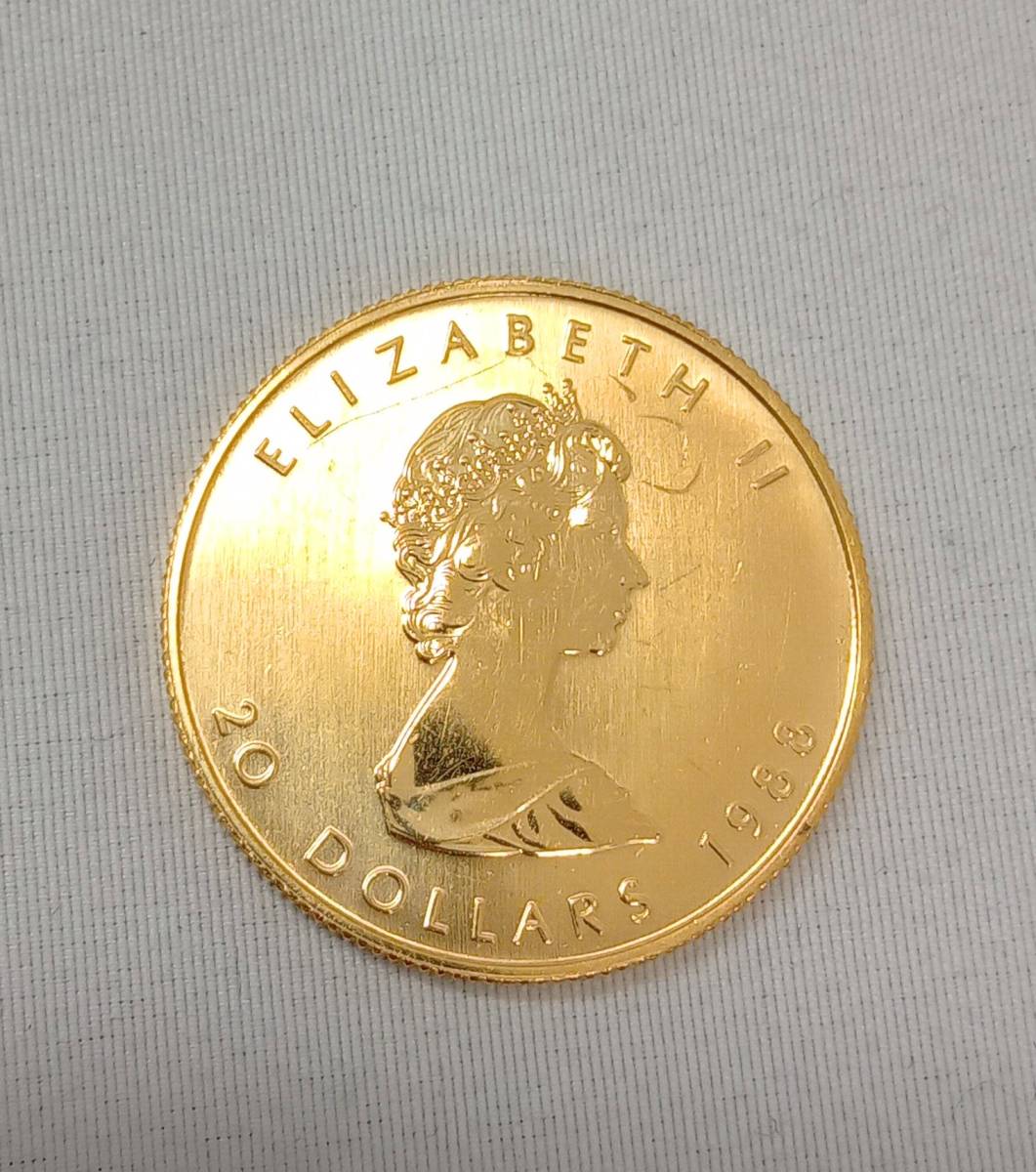 K24 1/2oz メイプルリーフ金貨 コイン 15.5g ゴールド
