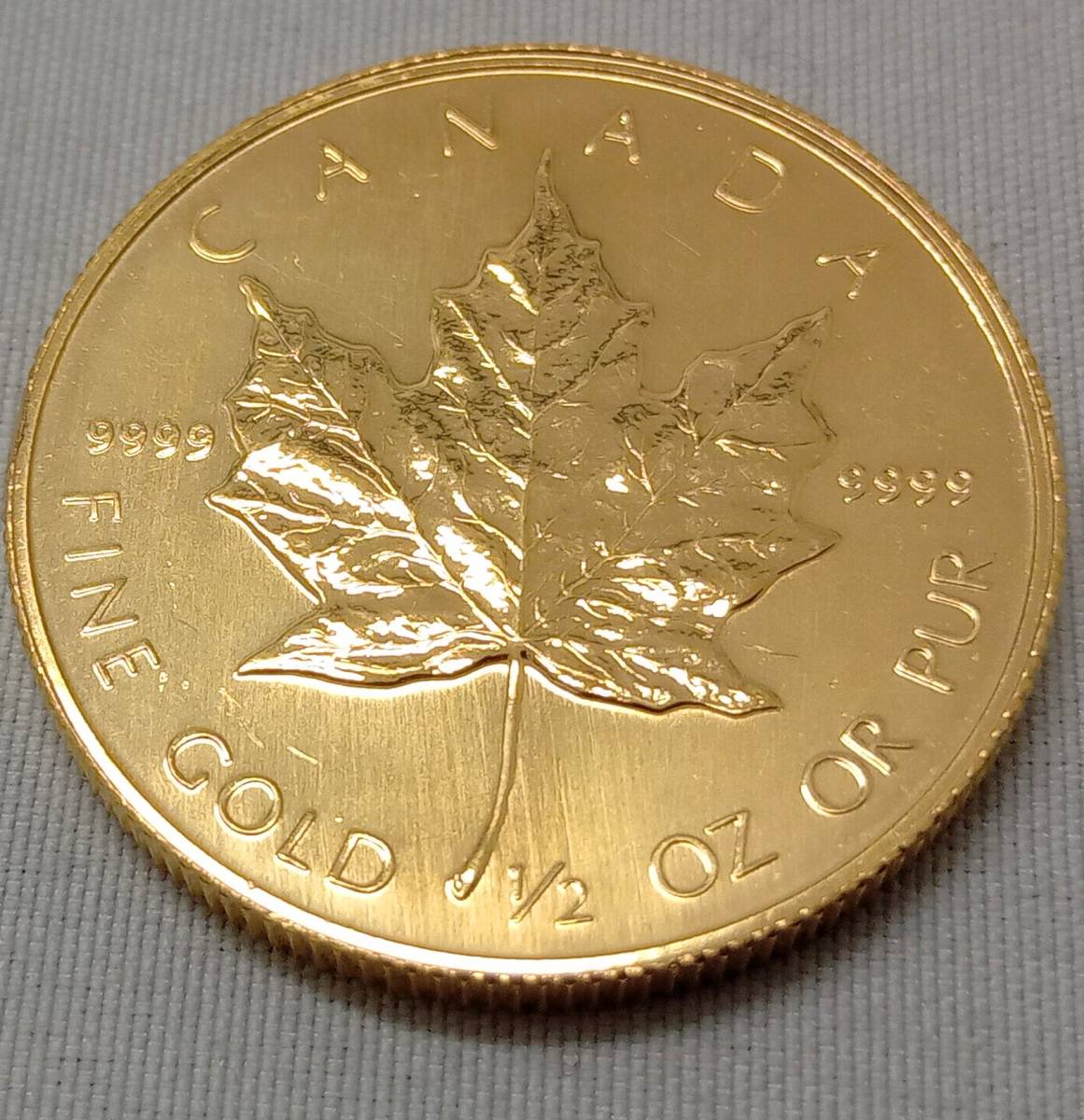 K24 1/2oz メイプルリーフ金貨 コイン 15.5g ゴールド_画像4