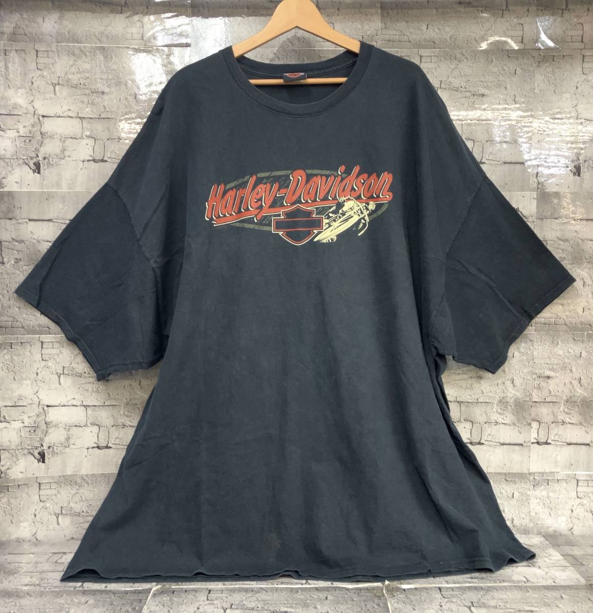 HARLEY DAVIDSON ハーレーダビッドソン 半袖Tシャツ Hanes BEEFY ORLANDO サイズ5XL ブラック