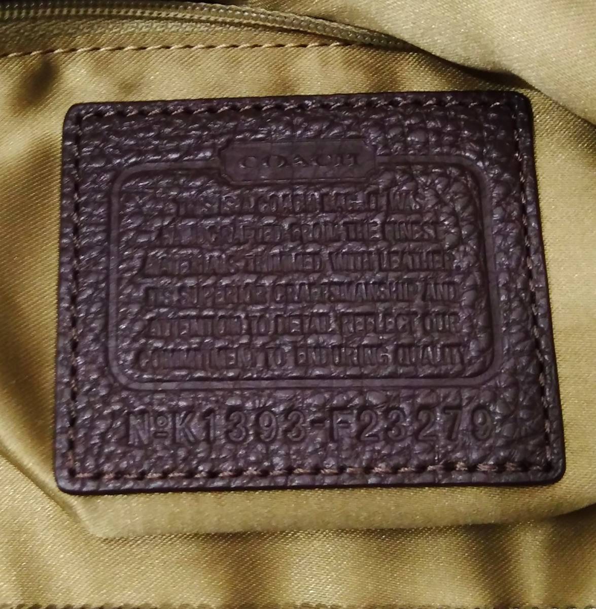 COACH コーチ シグネチャー F23279 ハンドバッグ ショルダーバッグ 2way ブラウン系 茶色系 総柄 肩掛け鞄_画像7