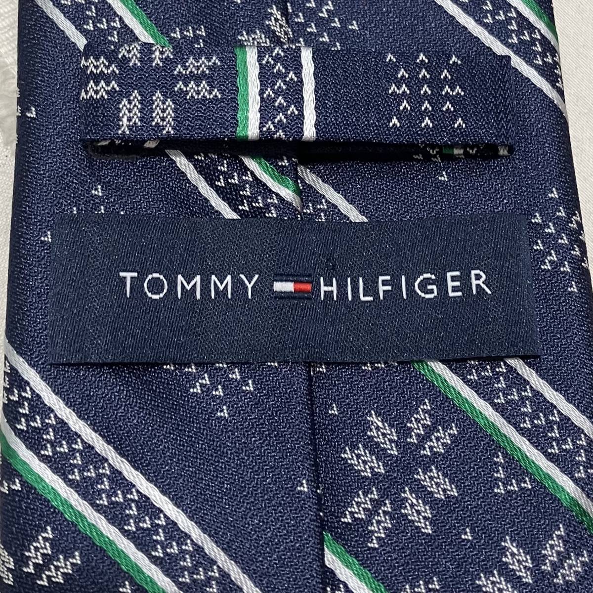 TOMMY HILFIGER Necktie トミーヒルフィガー ネクタイ ネイビー 店舗受取可_画像2
