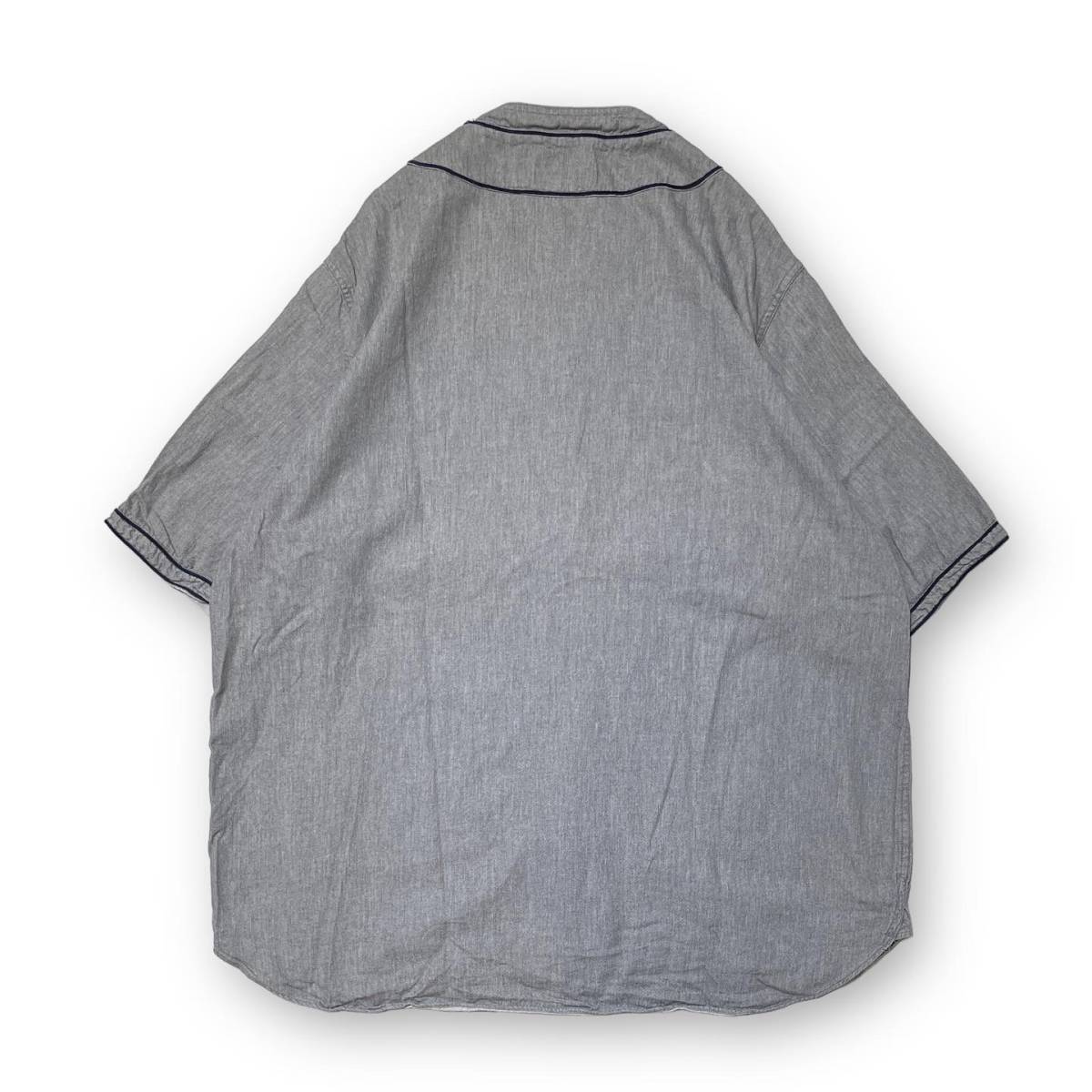 即納】 NIGEL CABOURN ベースボールシャツS/Sタイプ2 サイズ:54 グレー
