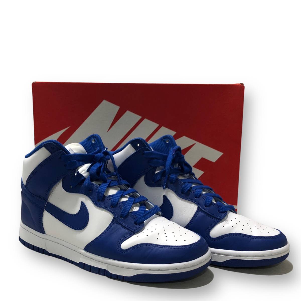 NIKE スニーカー NIKE DUNK HIGH GAME ROYAL ダンクハイ ゲームロイヤル ブルー ホワイト 27.5 箱有り ナイキ スニーカー 店舗受取可