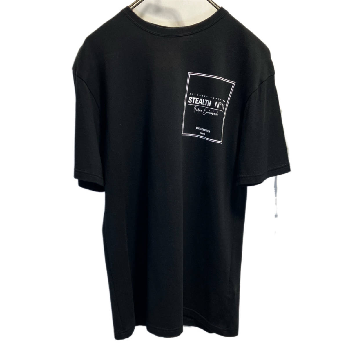 国内配送★DAVRILSUPPLY★話題ブランド STEALTH Tシャツ STEALTH STELL'A 半袖ロゴTシャツ サイズ:0 ブラック ステルス