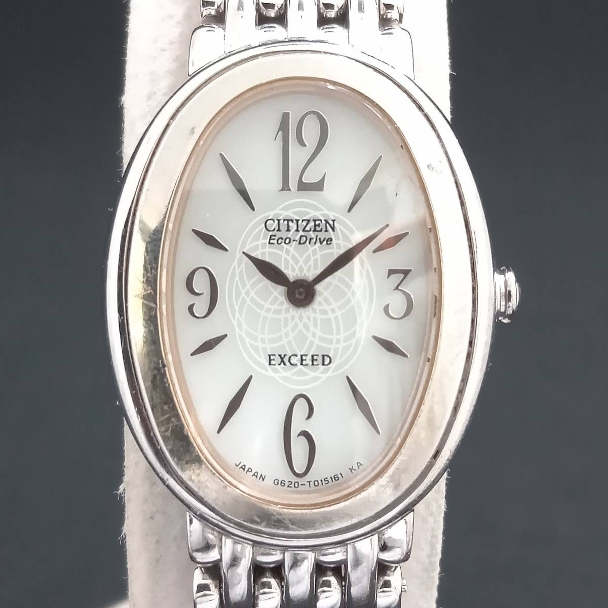 ジャンク シチズン CITIZEN エクシード EXCEED G620-T009484 ソーラー 白文字盤 レディースの画像1