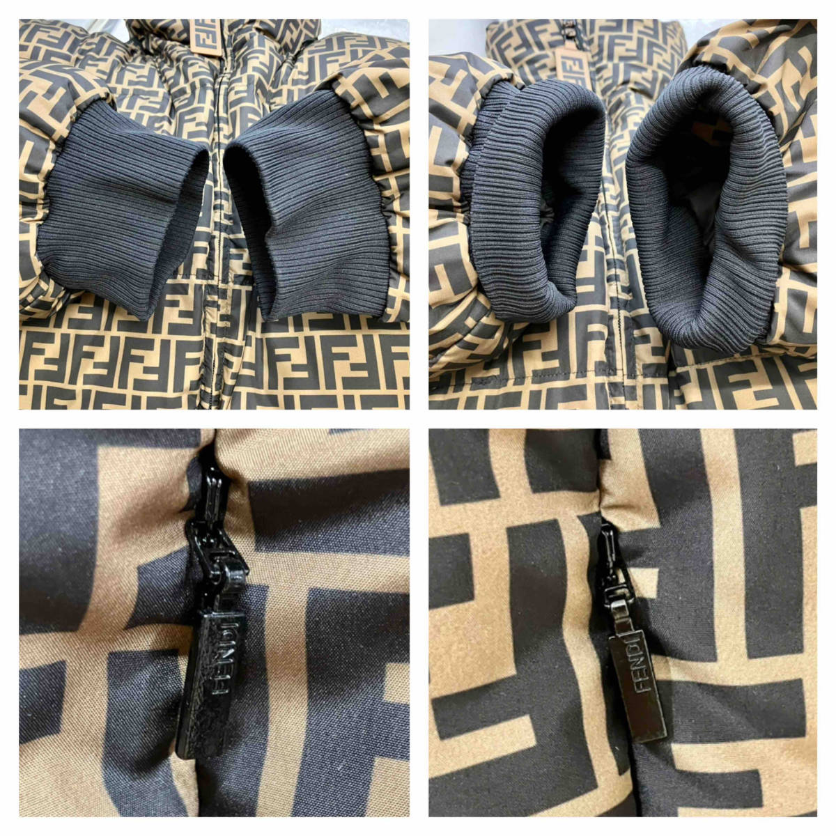 ヤフオク! - FENDI フェンディ ズッカ リバーシブル ダウンジャケ...