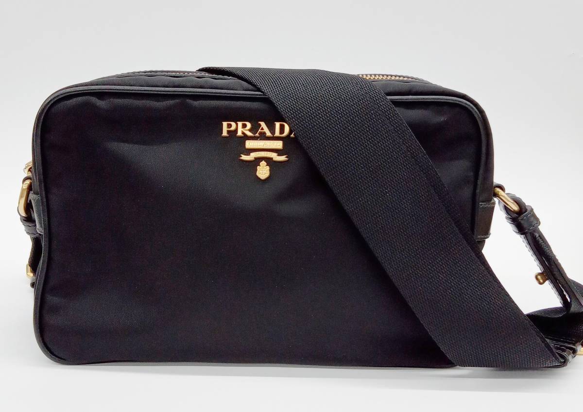 人気沸騰】 PRADA プラダ 1BH089 ショルダーバッグ ブラック ナイロン