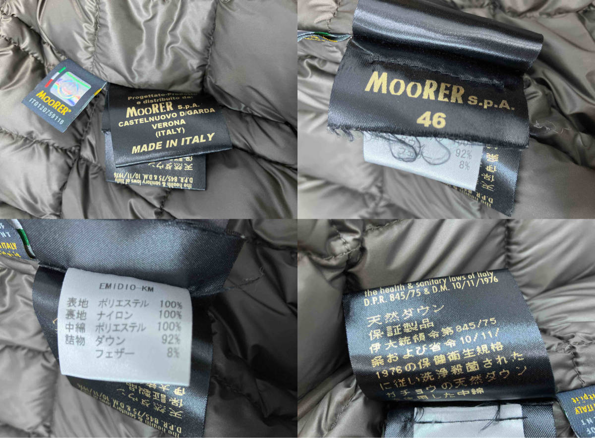 Yahoo!オークション - MOORER MooRER ムーレー ナイロンツイル ダウ...