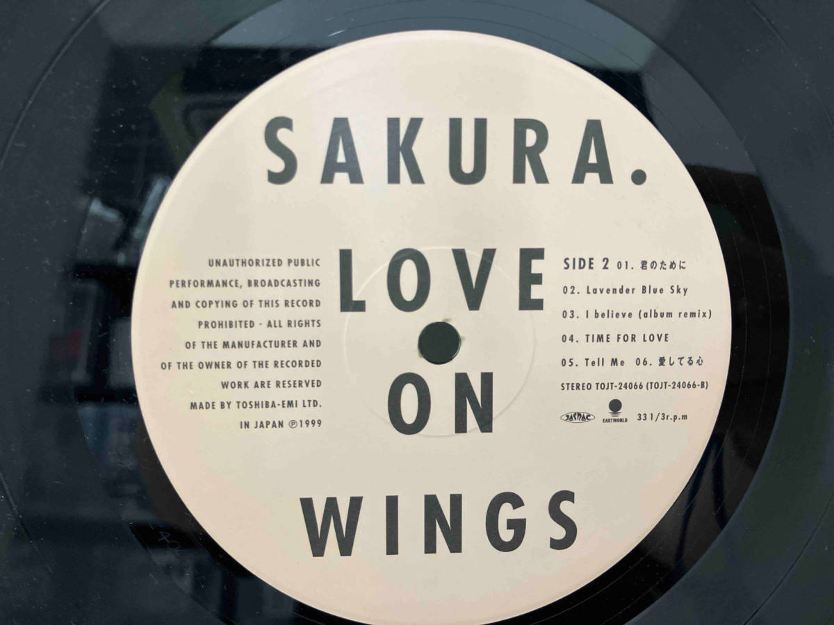 現状品 【LP盤】LOVE ON WINGS ラブオンウィングス　SAKURA TOJT-24066_画像4