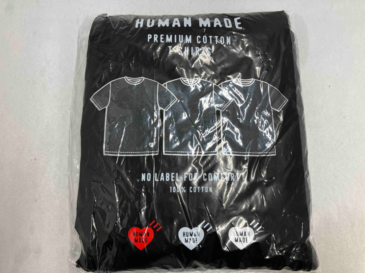 人気大割引 PACK/ブラック T-SHIRT 3×LOGO MADE HUMAN 未開封品 半袖Tシャツ 3枚組 サイズ表記なし 無地 人気大割引 PACK/ブラック T-SHIRT 3×LOGO MADE HUMAN 未開封品 半袖Tシャツ 3枚組 サイズ表記なし 無地