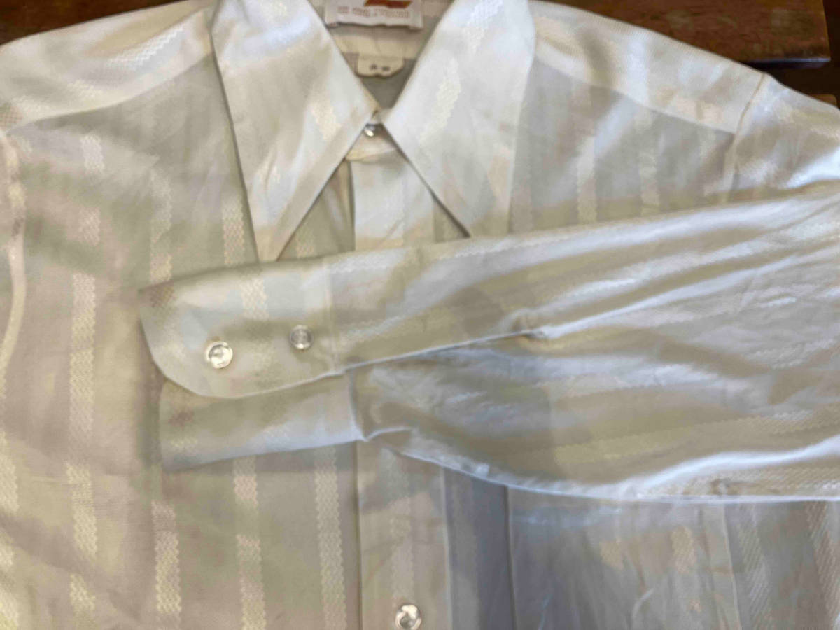 USED vintage Arrow 70s STRIPE DRESS SHIRT WHITE 古着 アロー ストライプ ドレスシャツ ホワイト サイズ15-38_画像5