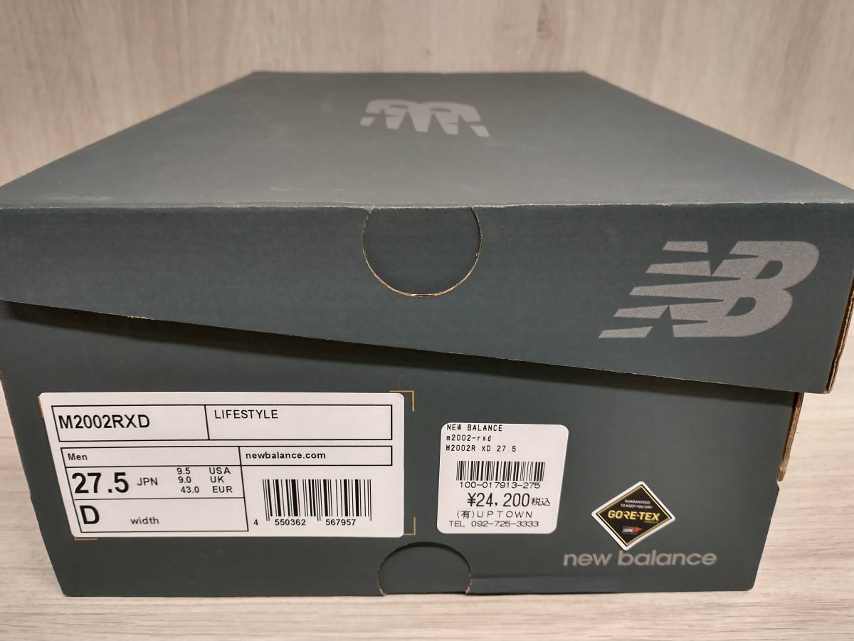 new balance M2002RXD GORE-TEX スニーカー ニューバランス スエード メッシュ ゴアテックス ブラック グレー ホワイト 27.5cm_画像9