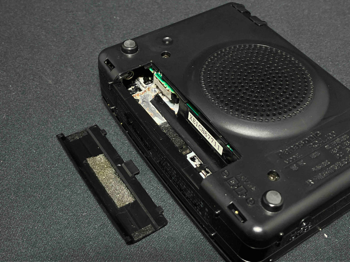 ジャンク 通電確認済 Panasonic RQ-L400 ミニカセットレコーダー ブラック パナソニック_画像9
