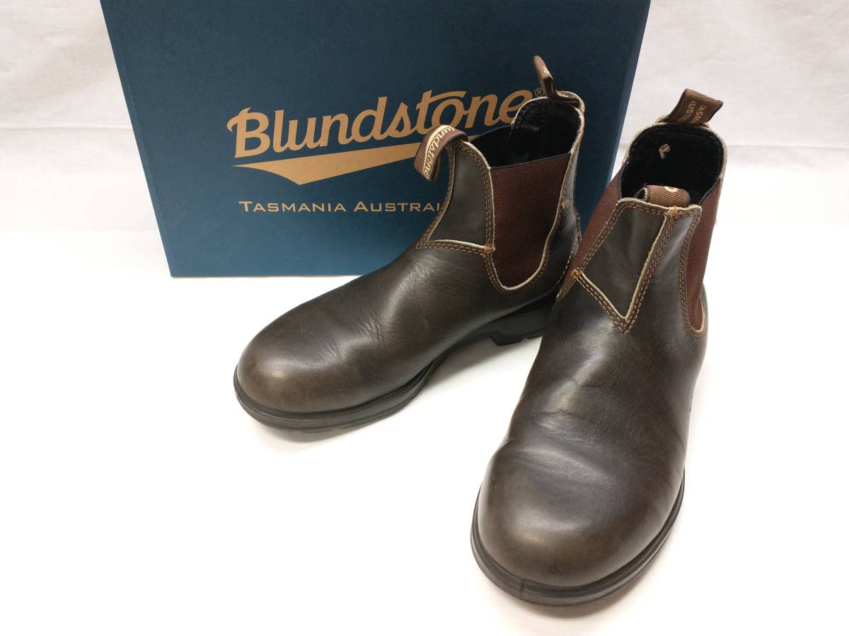 Blundstone 500 PU TPU-ELASTIC SIDED-V CUT ブランドストーン サイドゴアブーツ レザー BRW US7の画像1