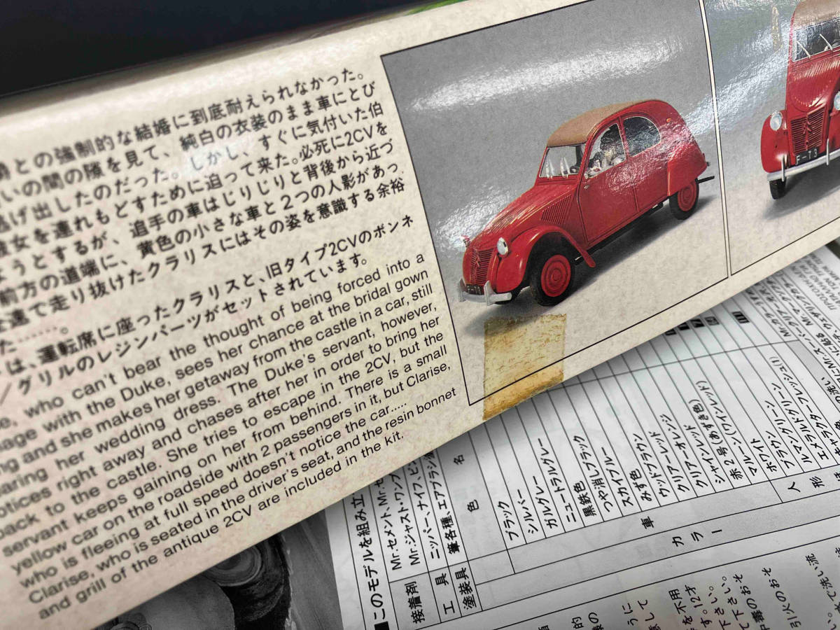 プラモデル グンゼ産業 1/24 逃走 クラリス&2CV 「ルパン三世 カリオストロの城」_画像2