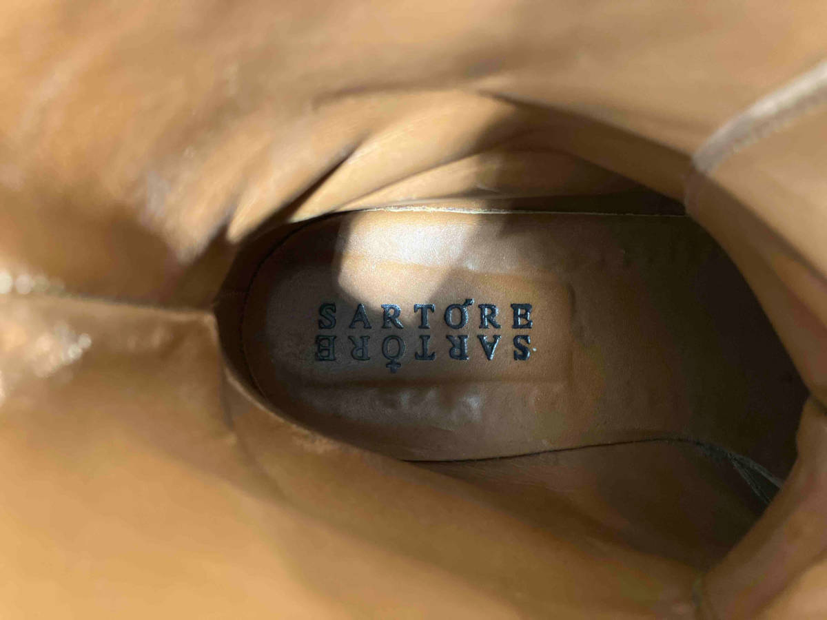 SARTORE レースアップブーツ 36 23cm ブラウン レザー ショート ヒール