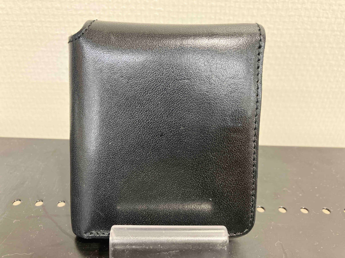 Hender Scheme wallet 二つ折り財布 ブラック レザー 牛革 ベジタブルタンニン鞣し ロウ ウォレット エンダースキーマー スキマの画像2