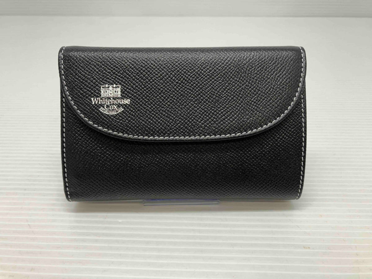 ☆ 箱あり WHITEHOUSE COX ホワイトハウスコックス S7660 二つ折り財布 3FOLD WALLET ウォレット ブラック 通年_画像2