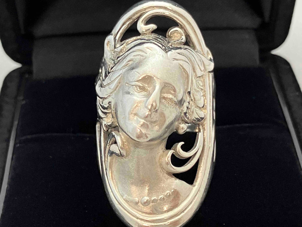  silver ring atena woman god motif cameo approximately 20 number 