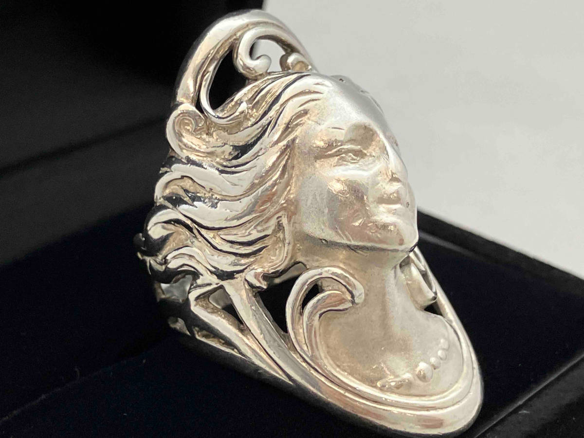  silver ring atena woman god motif cameo approximately 20 number 