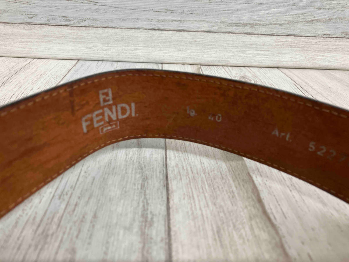 FENDI 522740 ベルト レザー ブラウン 小物 フェンディ_画像4