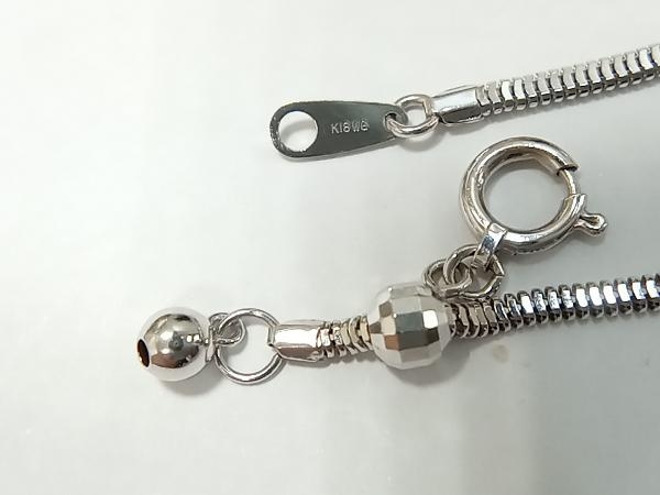 【K18WGネックレス】K18WG ／50cm／6.0g ホワイトゴールドネックレス_画像4