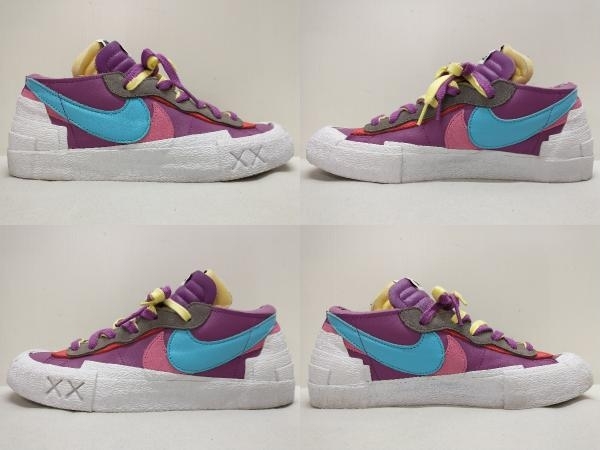 NIKE×SACAI×KAWS BLAZER LOW/SACAI/KAWS DM7901-500 スニーカー メンズ 27.5cm US9.5 PURPLE DUSK/LAGOON PULSE-WHITE 黒タグあり_画像3