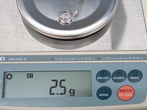 K18WG トップ 2.5g ホワイトゴールド 円 丸_画像8