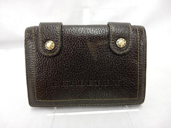 超目玉】 BURBERRY バーバリー/二つ折り財布/ブラウン 女性用財布