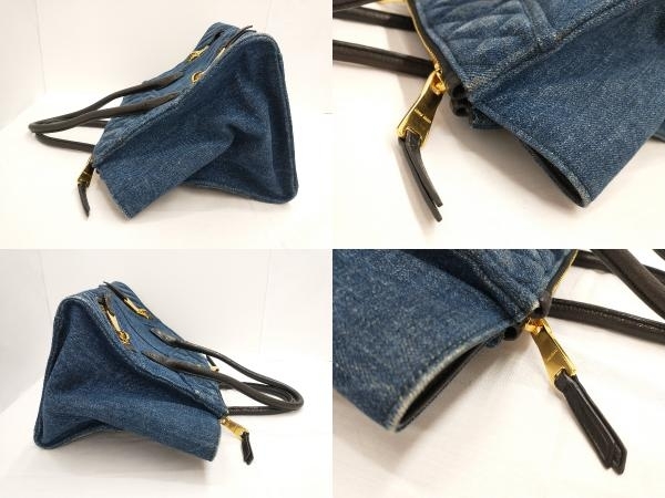 特価商品 2way デニム バイカー ミュウミュウ MIU MIU ハンド 保存袋