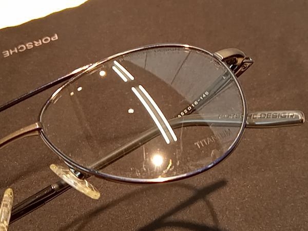 PORSCHE DESIGN Porsche Design no lenses fashionable eyeglasses I wear box attaching case attaching small . frame 