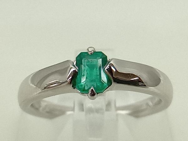 [Pt850] ring emerald 9 number platinum precious metal accessory lady's used 