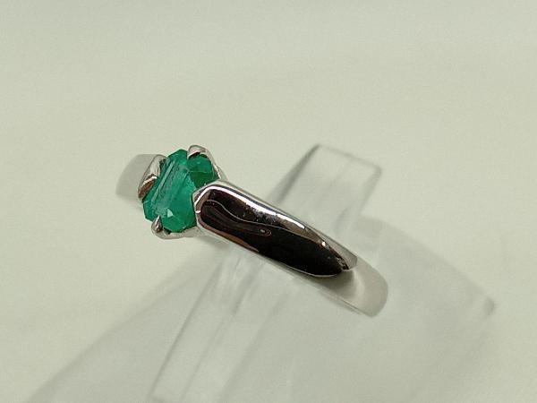 [Pt850] ring emerald 9 number platinum precious metal accessory lady's used 