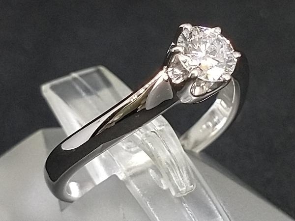 鑑定書付き Pt900 ダイヤモンド リング 指輪 プラチナ D0.310ct 3.2g #7 店舗受取可_画像2