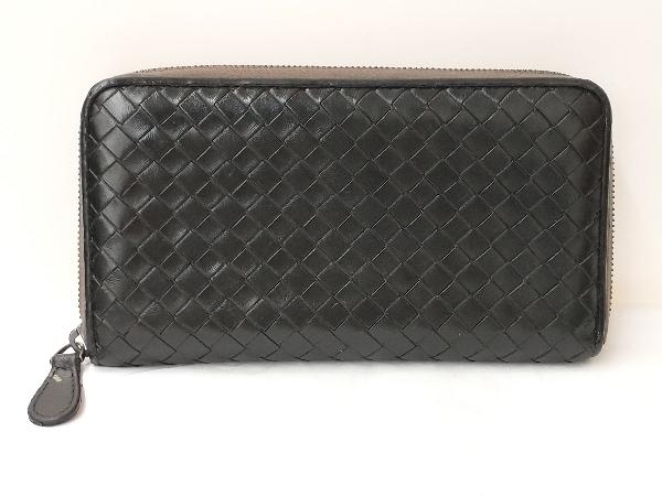 古典 BOTTEGA VENETA 箱付き 長財布 ラウンドファスナー ブラック