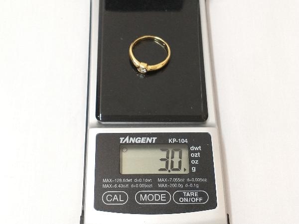 K18 750 ゴールド ダイヤ0.17ct リング 指輪 3.0g #11_画像8