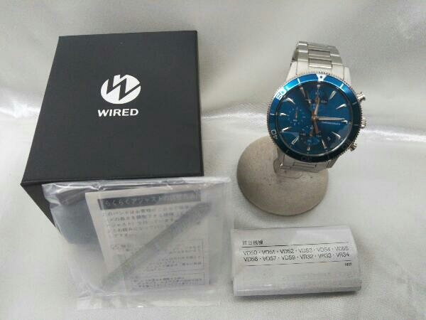 【WIRED】VD57-KKEO 腕時計 クォーツ 10BAR クロノグラフ カレンダー メンズ 中古