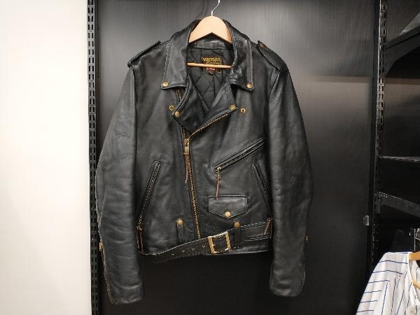 VANSON バンソン ダブルライダースジャケット ブラック サイズ42 80s