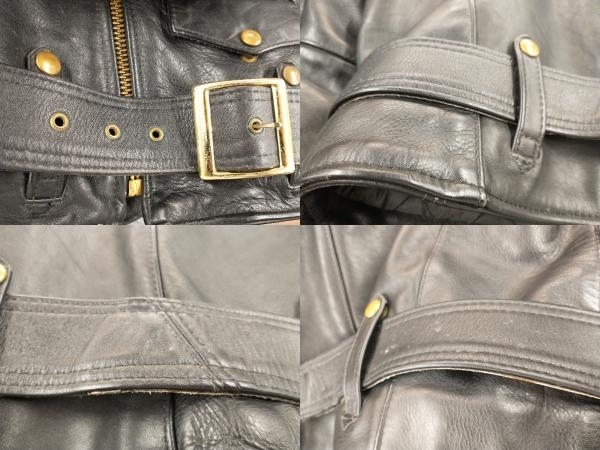 VANSON バンソン ダブルライダースジャケット ブラック サイズ42 80s