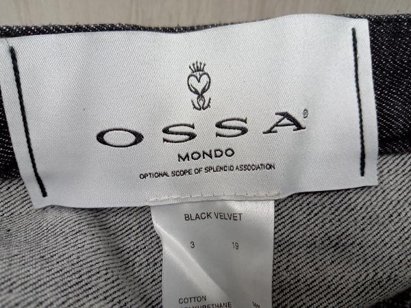 OSSA MONDO BLACK VELVET パンツ サイズ3 ブラック 日本製_画像5