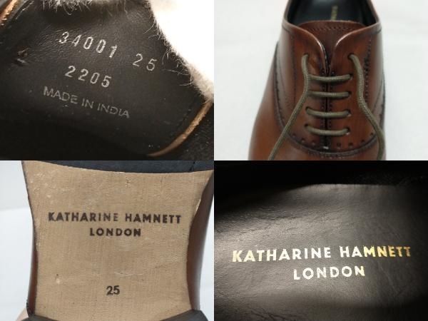 KATHARINE HAMNETT LONDON キャサリンハムネットロンドン ドレスシューズ ビジネスシューズ ストレートチップ メンズ 25.0cm ブラウン_画像6