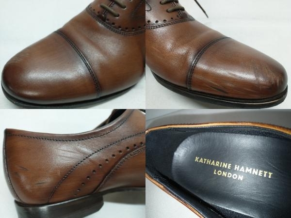 KATHARINE HAMNETT LONDON キャサリンハムネットロンドン ドレスシューズ ビジネスシューズ ストレートチップ メンズ 25.0cm ブラウン_画像8