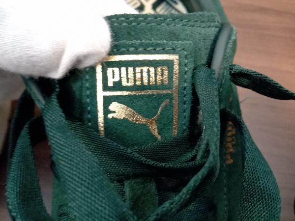 PUMA スニーカー プーマ グリーン イエロー／スエード ロゴ メンズ サイズ25cmの画像7