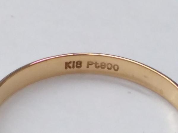 Pt900 プラチナ K18 イエローゴールド ＃11.5 総重量1.42g リング 指輪 アクセサリー コンビ_画像5